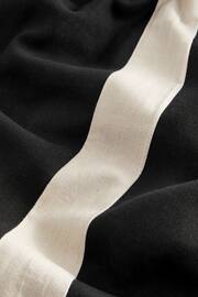 Black/Ecru Cream Linen Blend Side Stripe Track Trousers - Image 7 of 7