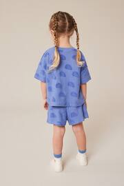 Blue Rainbow Towelling Short Sleeve Top and Shorts Set (3mths-7yrs) - Image 3 of 7