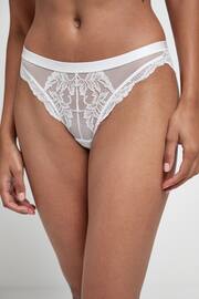 Black/White High Leg Lace Knickers 2 Pack - Image 5 of 7