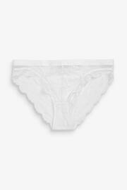 Black/White High Leg Lace Knickers 2 Pack - Image 7 of 7
