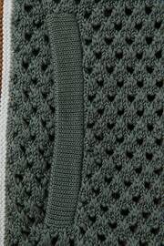 Reiss Dark Sage Green Creek Senior Crochet Contrast Trim Elasticated Shorts - Image 4 of 5