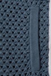 Reiss Airforce Blue Creek Senior Crochet Contrast Trim Elasticated Shorts - Image 5 of 5