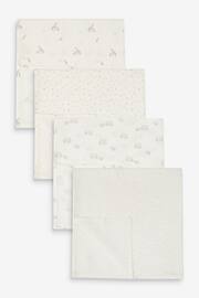Soft White Baby Muslin Cloths 4 Packs - Image 1 of 5