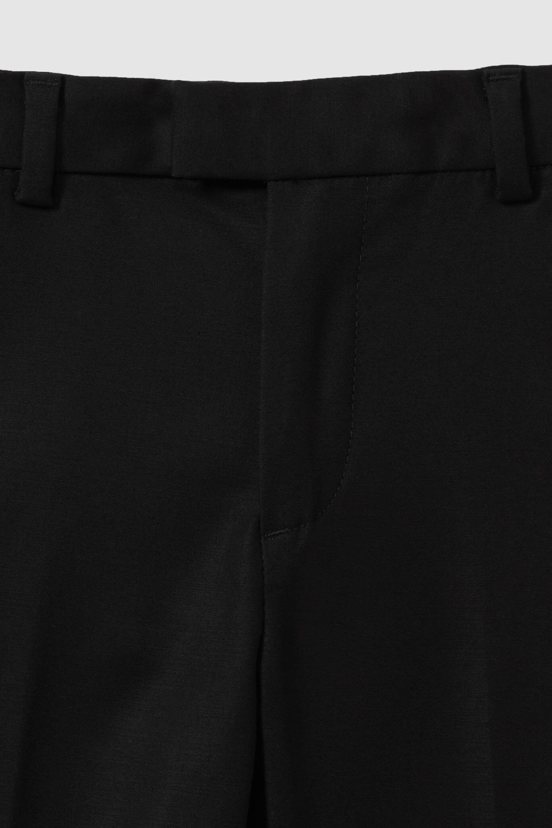 Reiss Black Eastbury Slim Fit Adjustable Waist Chinos - Image 4 of 4