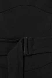 Reiss Black Kim Cross Back Belted Jumpsuit - Image 6 of 6