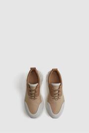 Reiss Neutral Arden Chunky Leather Trainers - Image 3 of 5