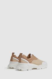 Reiss Neutral Arden Chunky Leather Trainers - Image 4 of 5