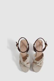 Reiss Natural Heidi Raffia Platform Heels - Image 3 of 5