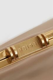 Reiss Taupe Madison Leather Clutch Bag - Image 5 of 5