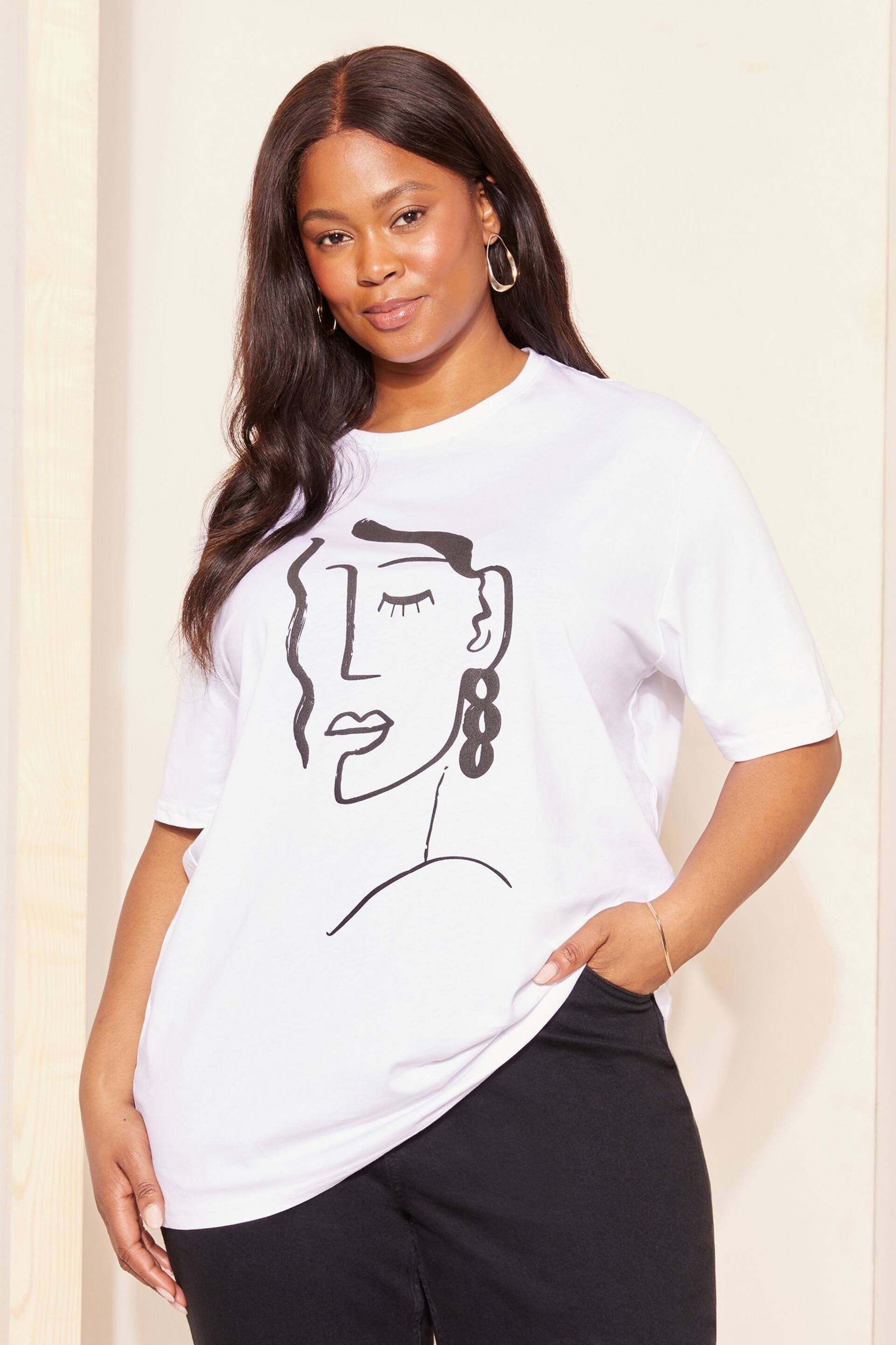 Curves Like These White Short Sleeve Graphic T-Shirt - Image 2 of 4