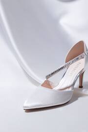 Rainbow Club Natural Raven Ivory Wedding Satin Court Shoes - Image 3 of 7