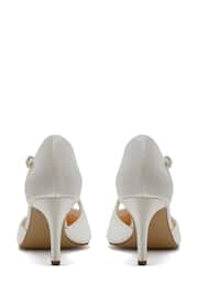Rainbow Club Natural Raven Ivory Wedding Satin Court Shoes - Image 6 of 7