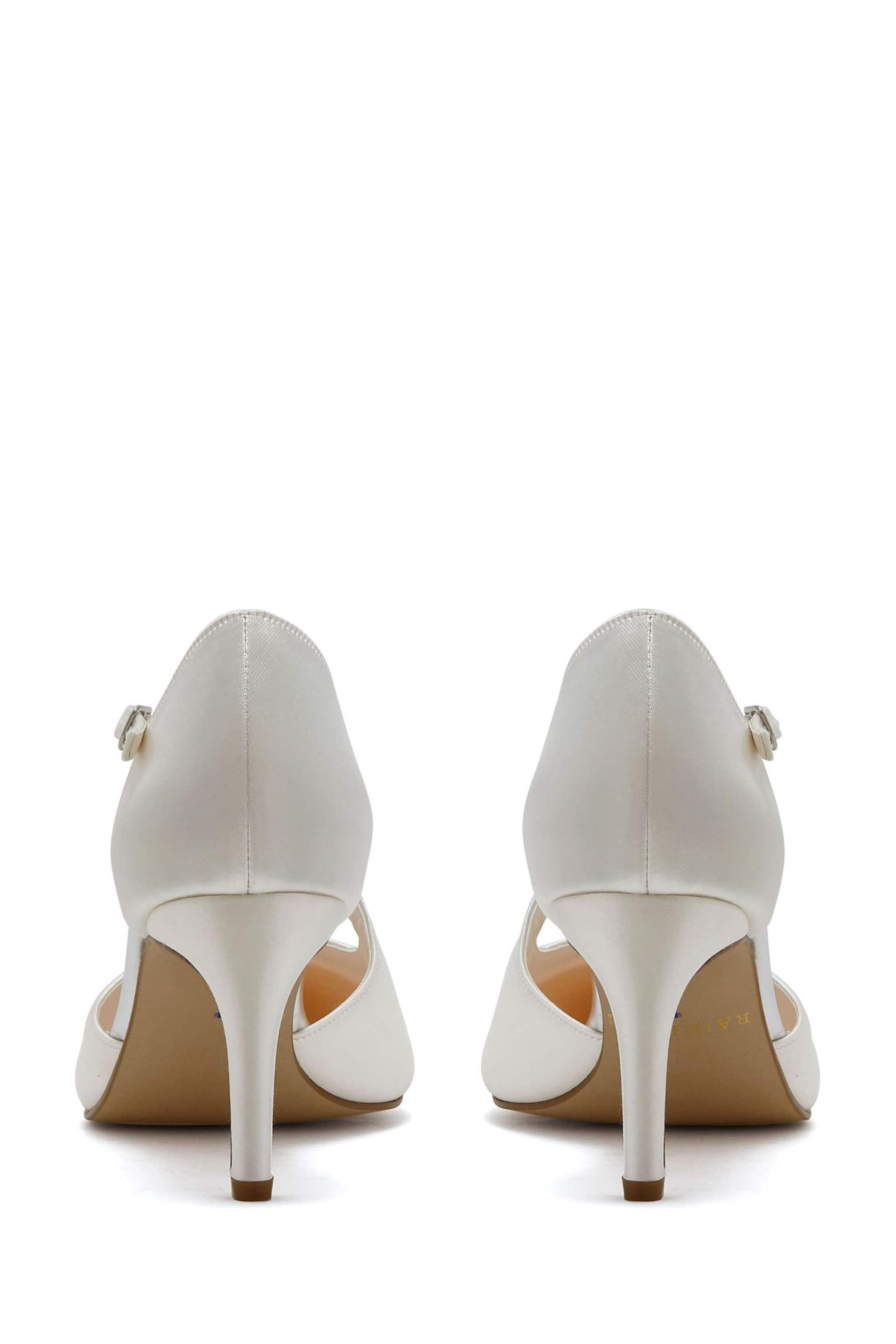 Rainbow Club Natural Raven Ivory Wedding Satin Court Shoes - Image 6 of 7