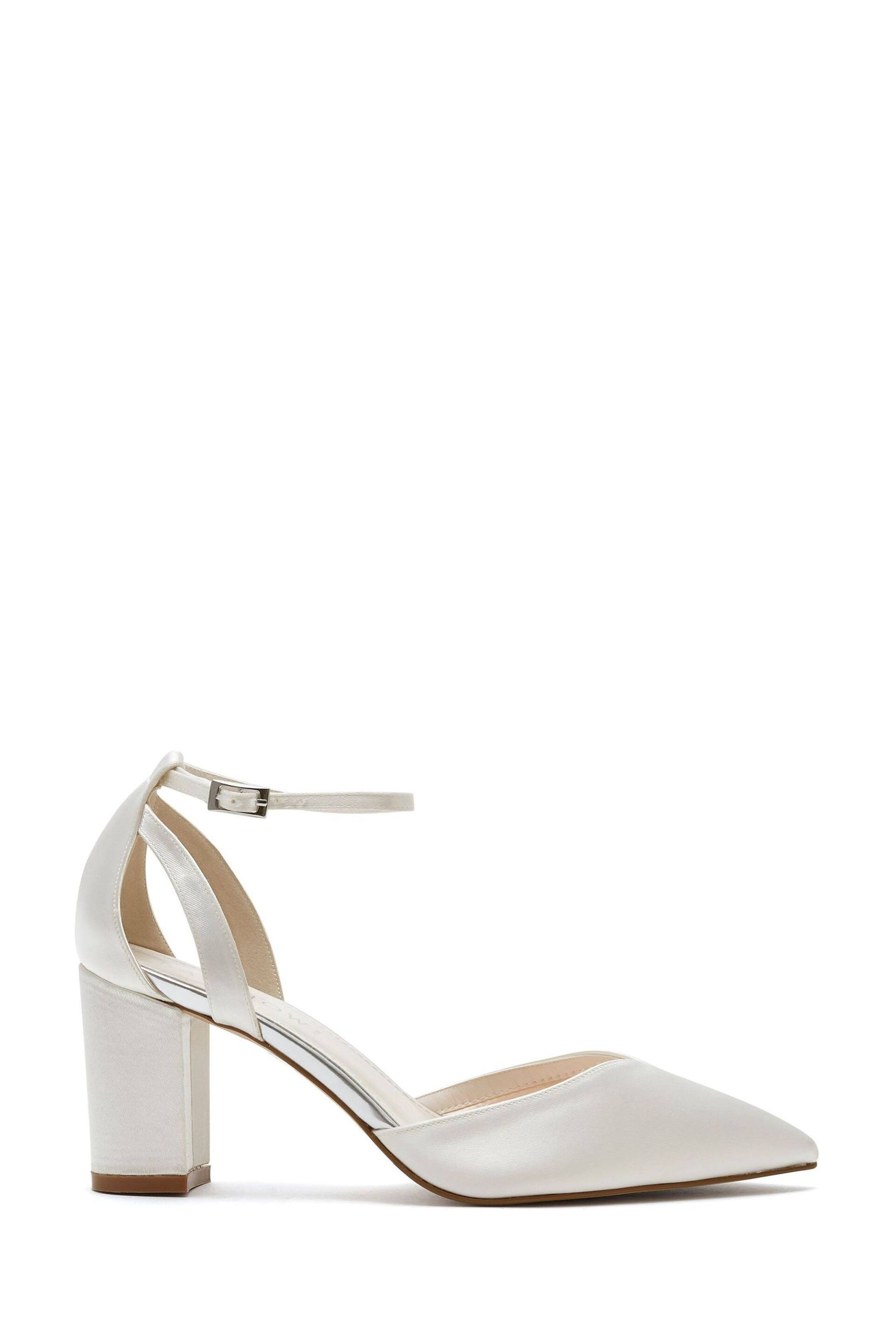 Rainbow Club Natural Bella Wide Fit Ivory Wedding Satin Shoes - Image 3 of 6
