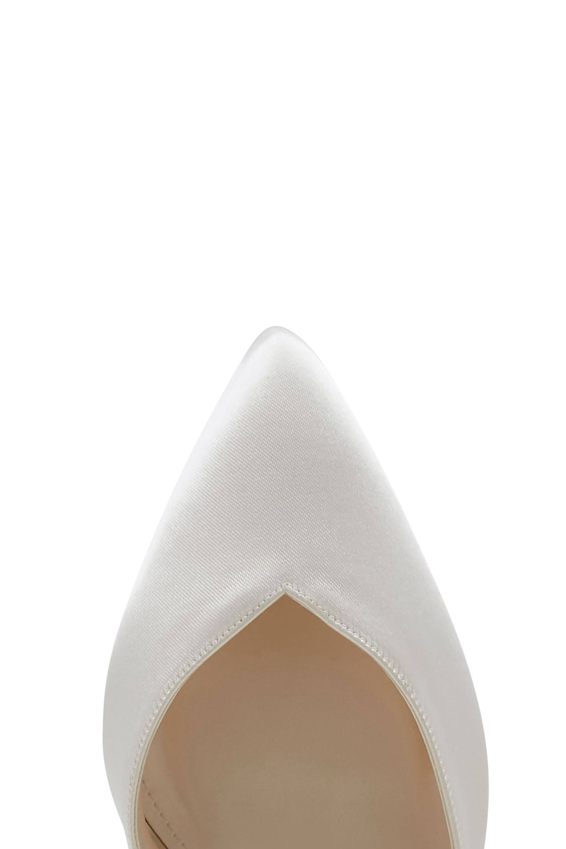 Rainbow Club Natural Bella Wide Fit Ivory Wedding Satin Shoes - Image 6 of 6