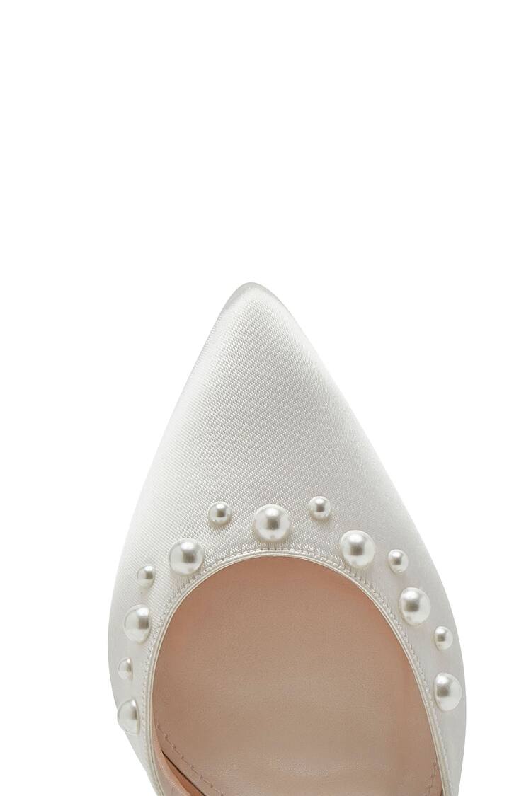 Rainbow Club Natural Hannah Ivory Wedding Satin Shoes - Image 7 of 7