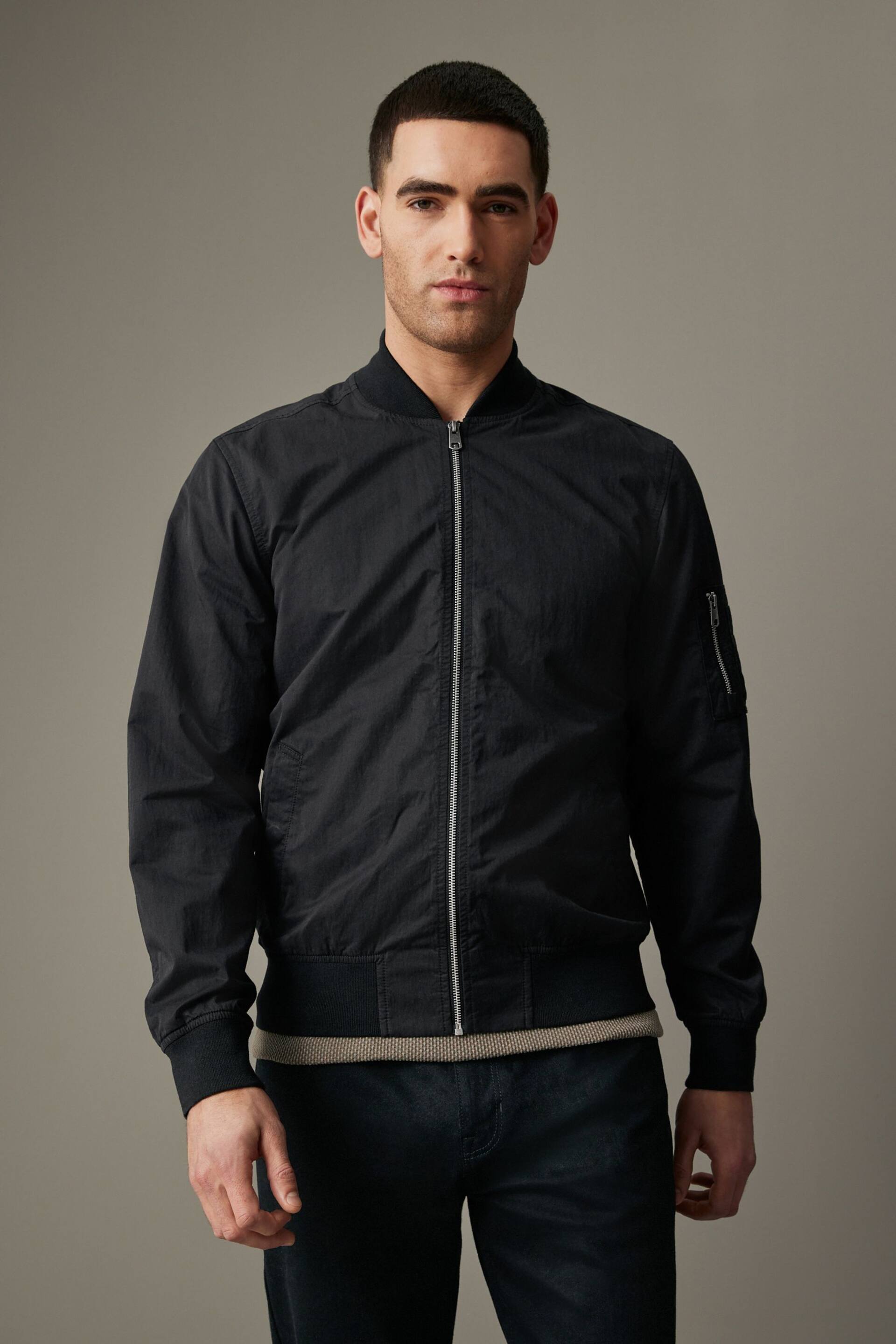 Black EDIT Bomber Jacket - Image 3 of 12