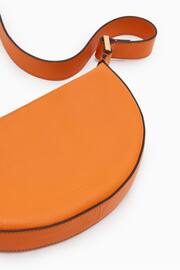 AllSaints Orange Half Moon Cross-Body Bag - Image 6 of 7