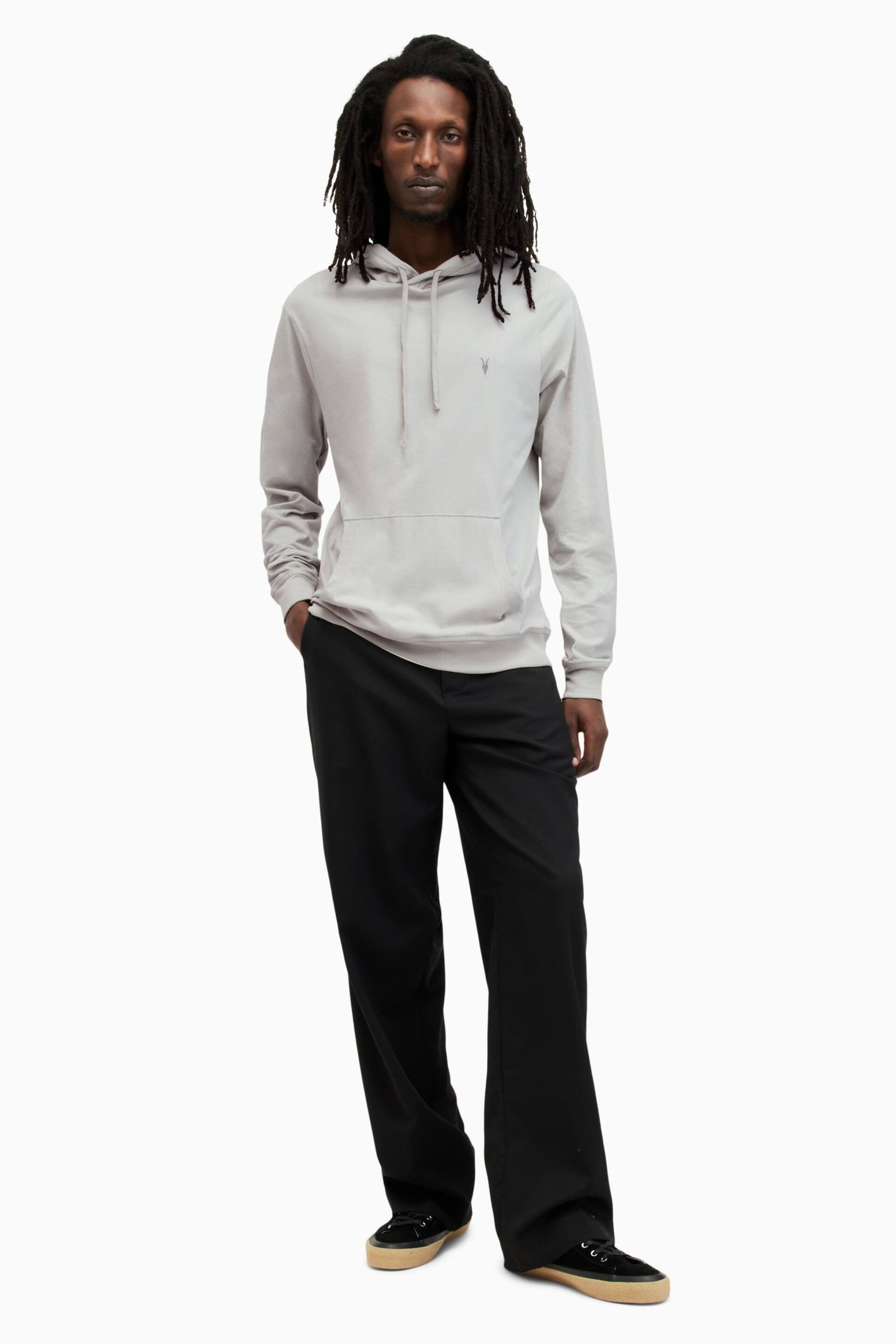 AllSaints Grey Brace Hoodie - Image 3 of 6