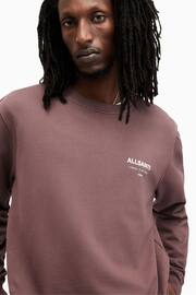 AllSaints Purple Underground Crew Sweatshirt - Image 5 of 8