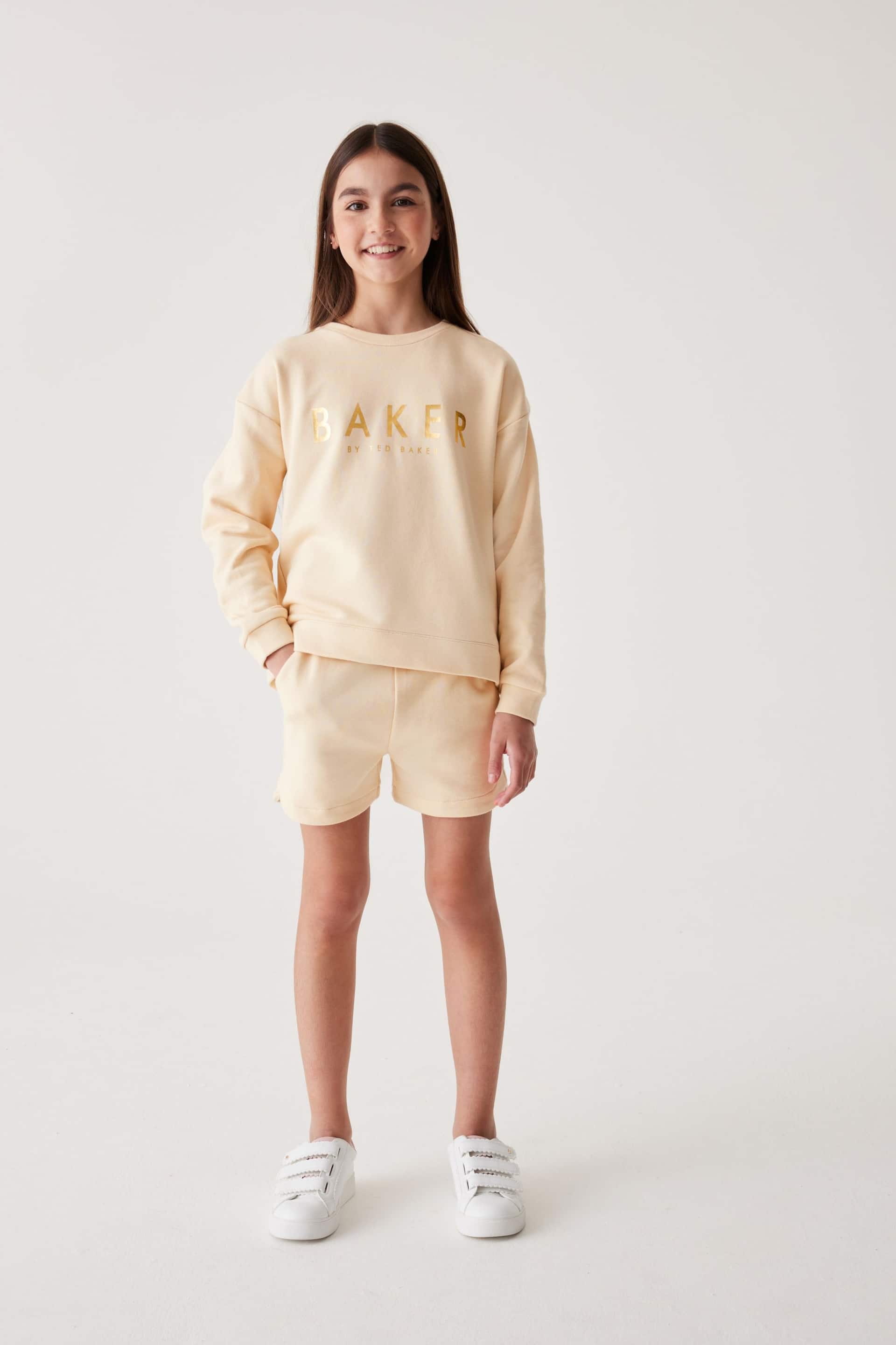 Baker by Ted Baker Stone Split Back Sweater And Shorts Set - Image 3 of 10