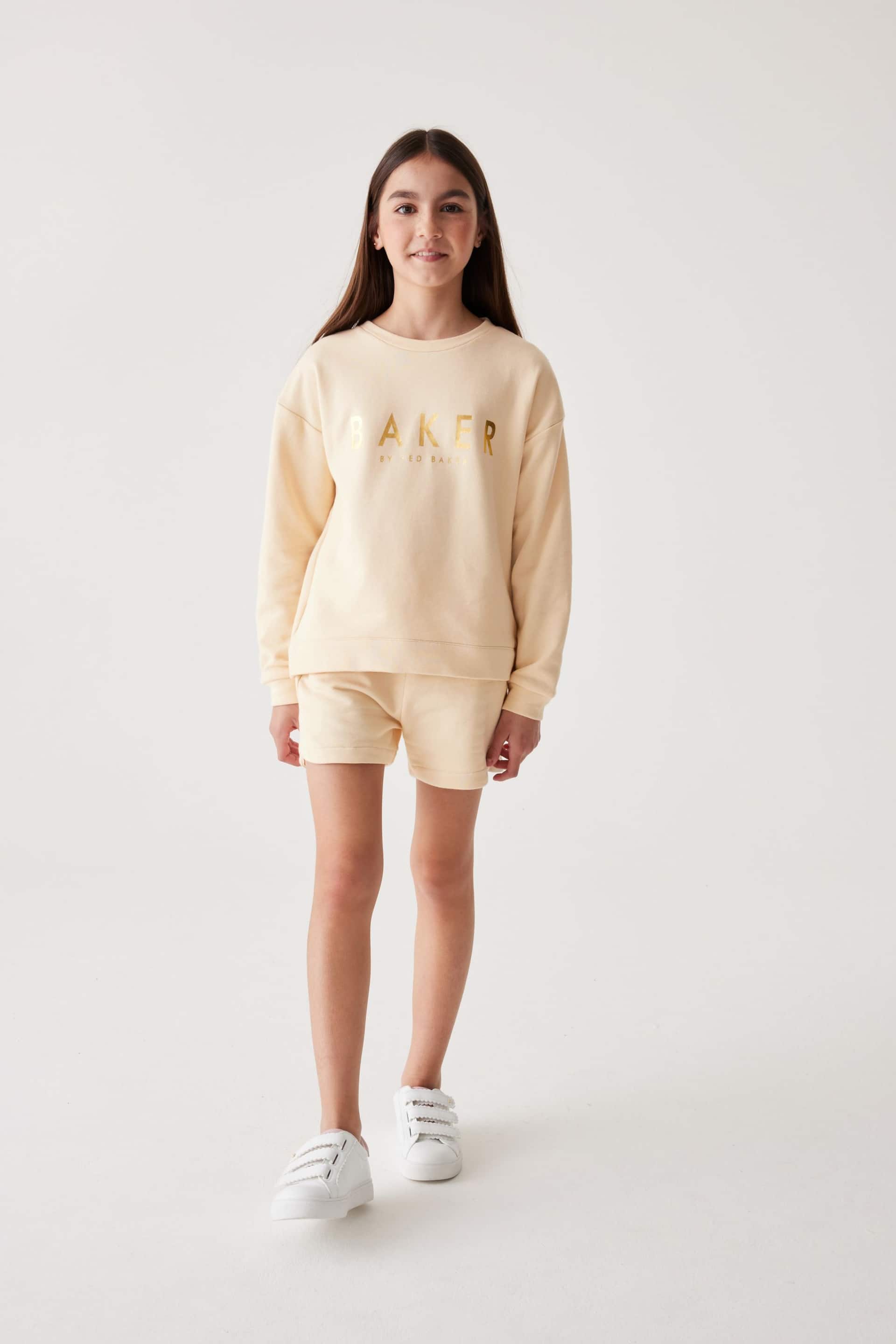 Baker by Ted Baker Stone Split Back Sweater And Shorts Set - Image 4 of 10