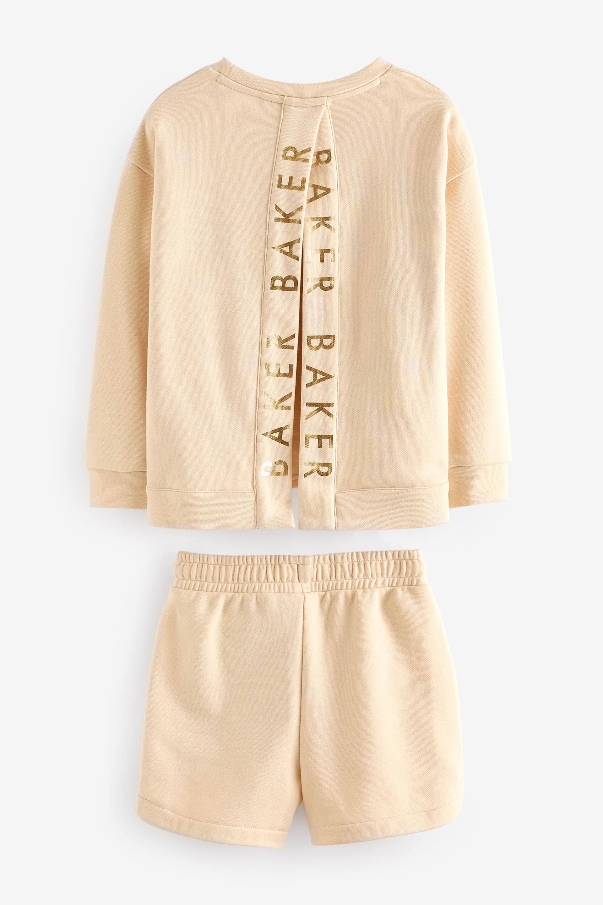 Baker by Ted Baker Stone Split Back Sweater And Shorts Set - Image 9 of 10