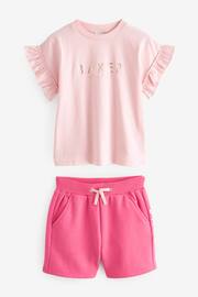 Baker by Ted Baker Lilac Purple Frilled T-Shirt and Short Set - Image 10 of 13