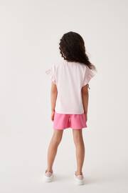 Baker by Ted Baker Lilac Purple Frilled T-Shirt and Short Set - Image 8 of 13