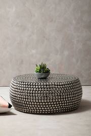 Fifty Five South Silver Templar Beaded Iron Coffee Table - Image 1 of 4