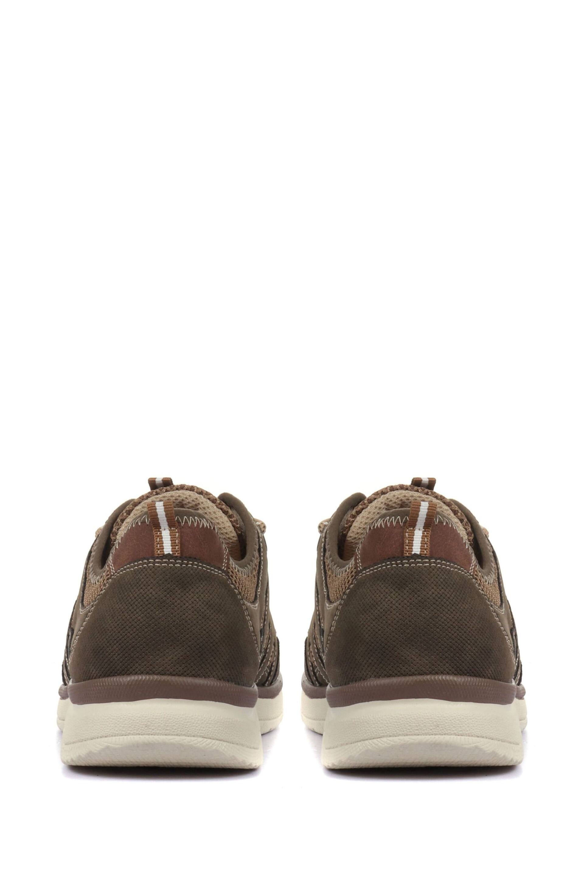 Pavers Brown Mens Wide Fit Lace-Up Trainers - Image 2 of 5