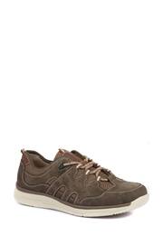 Pavers Brown Mens Wide Fit Lace-Up Trainers - Image 3 of 5
