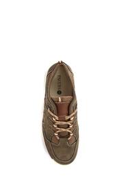 Pavers Brown Mens Wide Fit Lace-Up Trainers - Image 4 of 5