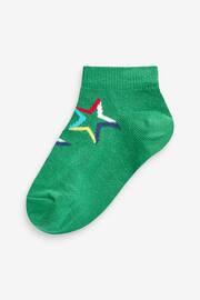 White/Blue/Red Star Cotton Rich Trainer Socks 7 Pack - Image 4 of 8