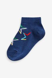 White/Blue/Red Star Cotton Rich Trainer Socks 7 Pack - Image 8 of 8