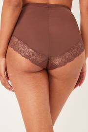 Chocolate Brown High Waist Brief Firm Tummy Control Shaping Briefs - Image 2 of 4