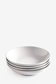 White Kya Dinnerware Set of 4 Pasta Bowls - Image 4 of 4
