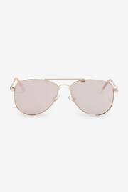 Rose Gold Aviator Style Sunglasses - Image 2 of 4
