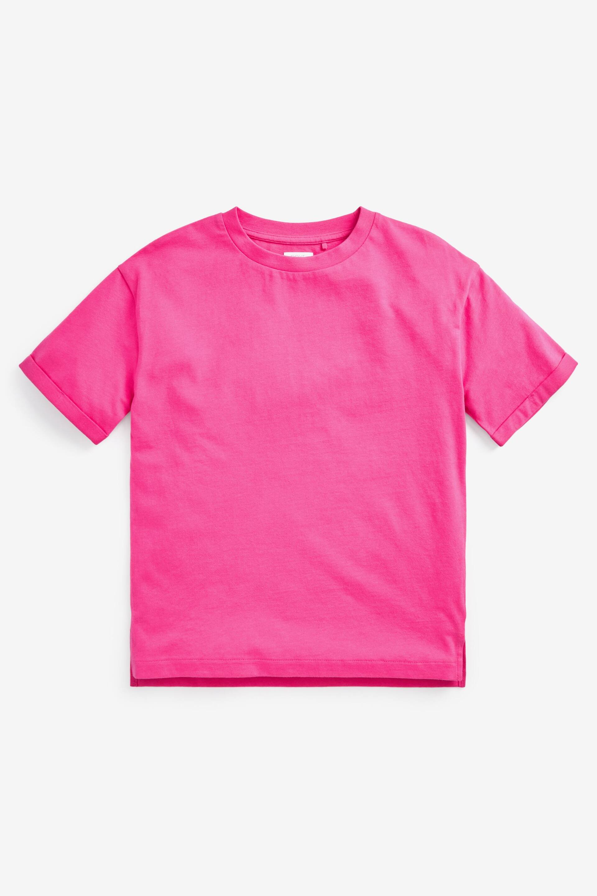 Magenta Pink Oversized T-Shirt (3-16yrs) - Image 5 of 7