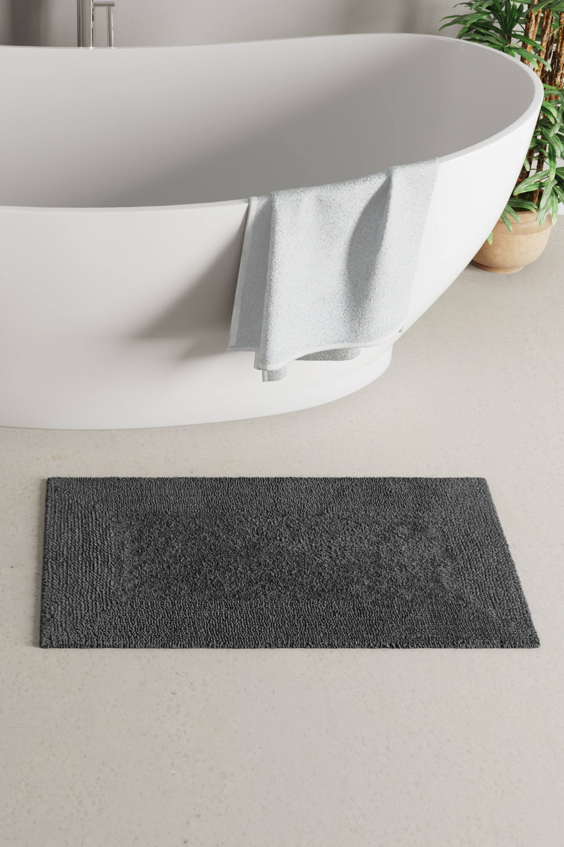 Panda London Grey Bath Mat - Image 2 of 7