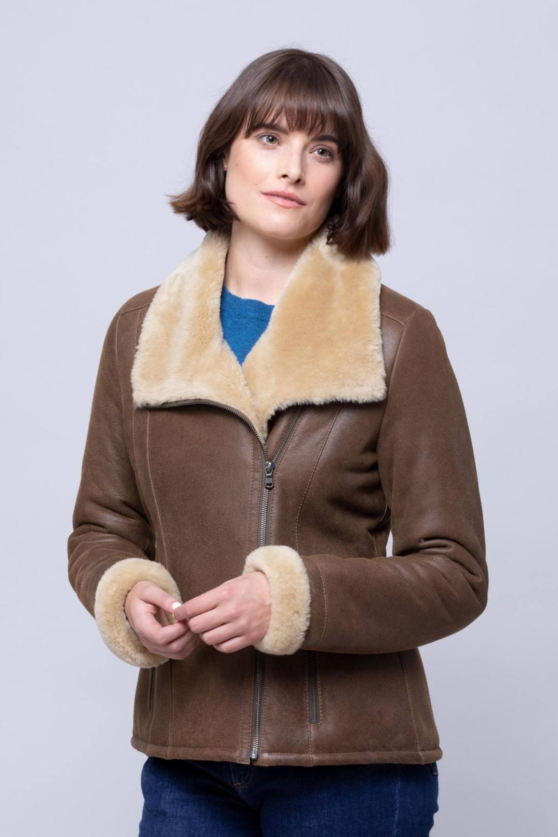 Lakeland Leather Arnside Sheepskin Aviator Jacket - Image 3 of 9