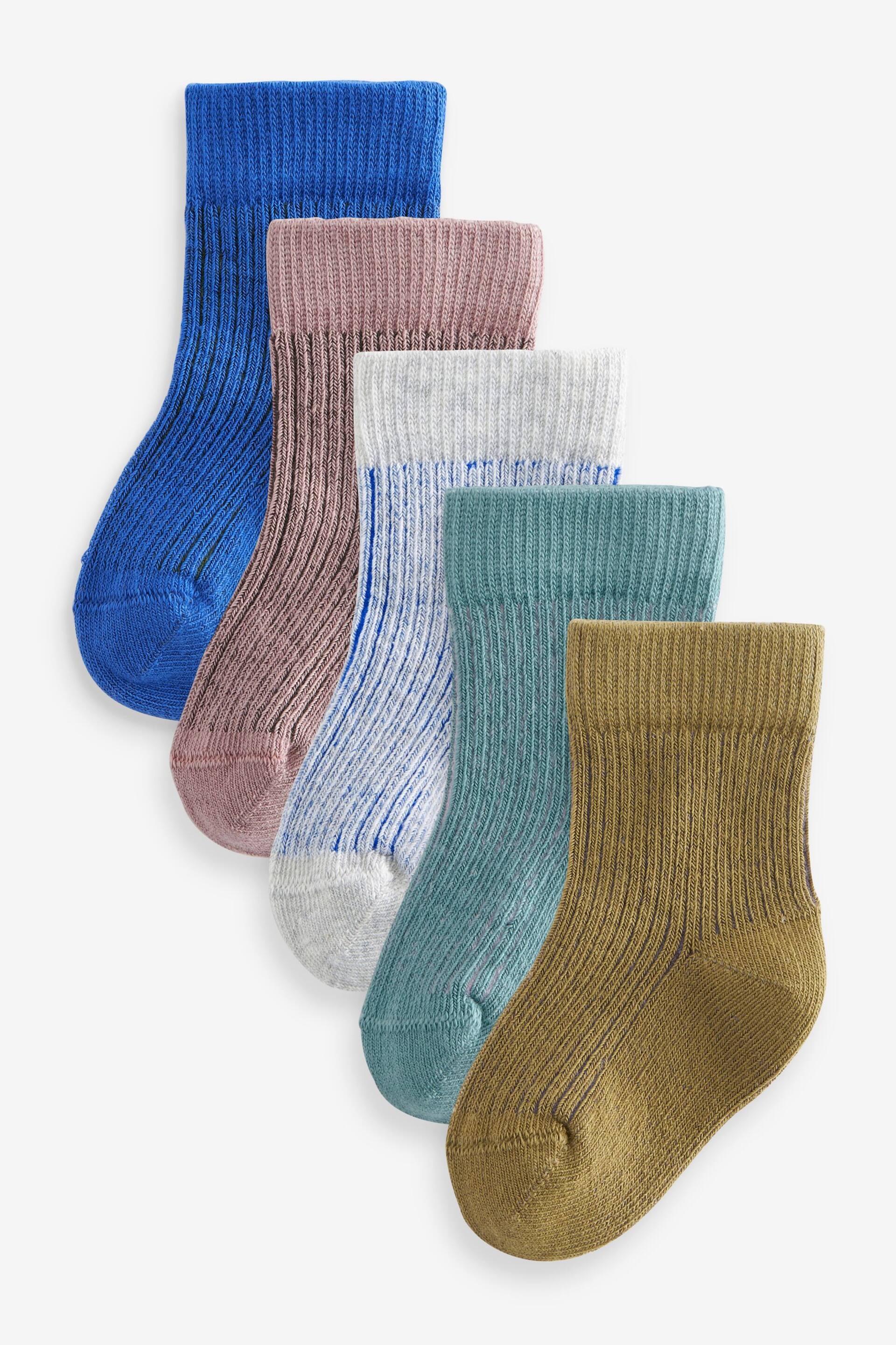 Blue Baby Socks 5 Pack (0mths-2yrs) - Image 1 of 6