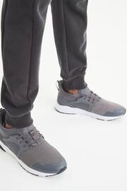 Grey Mesh Elastic Lace Trainers - Image 5 of 10