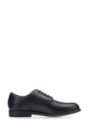 Start-Rite Brogue Snr Black Vegan Smart School Shoes F Fit - Image 1 of 6