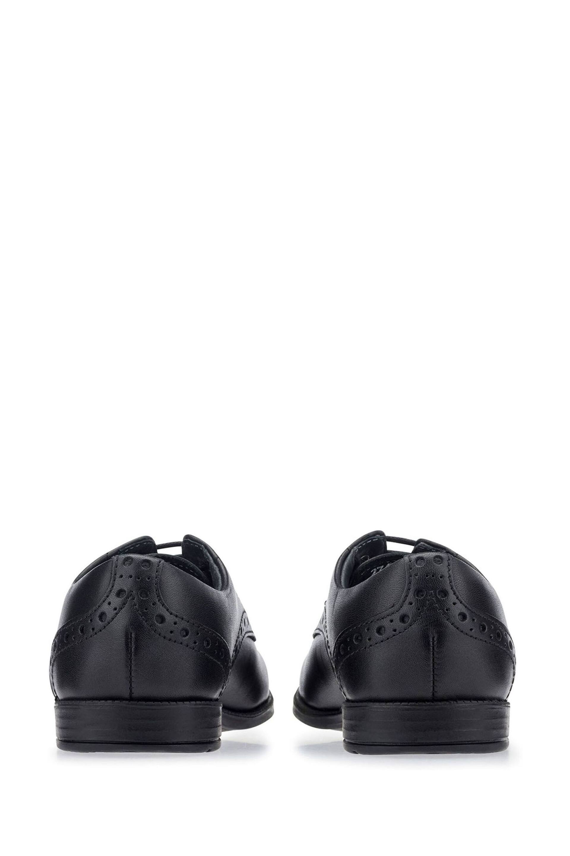 Start-Rite Brogue Snr Black Vegan Smart School Shoes F Fit - Image 3 of 6