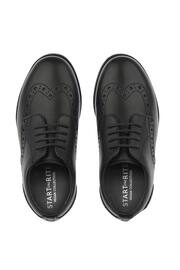 Start-Rite Brogue Snr Black Vegan Smart School Shoes F Fit - Image 4 of 6