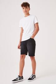 Black Jersey Denim Shorts (3-16yrs) - Image 3 of 8