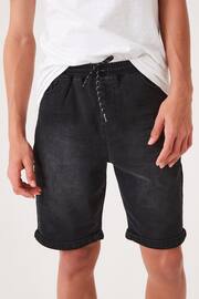 Black Jersey Denim Shorts (3-16yrs) - Image 4 of 8