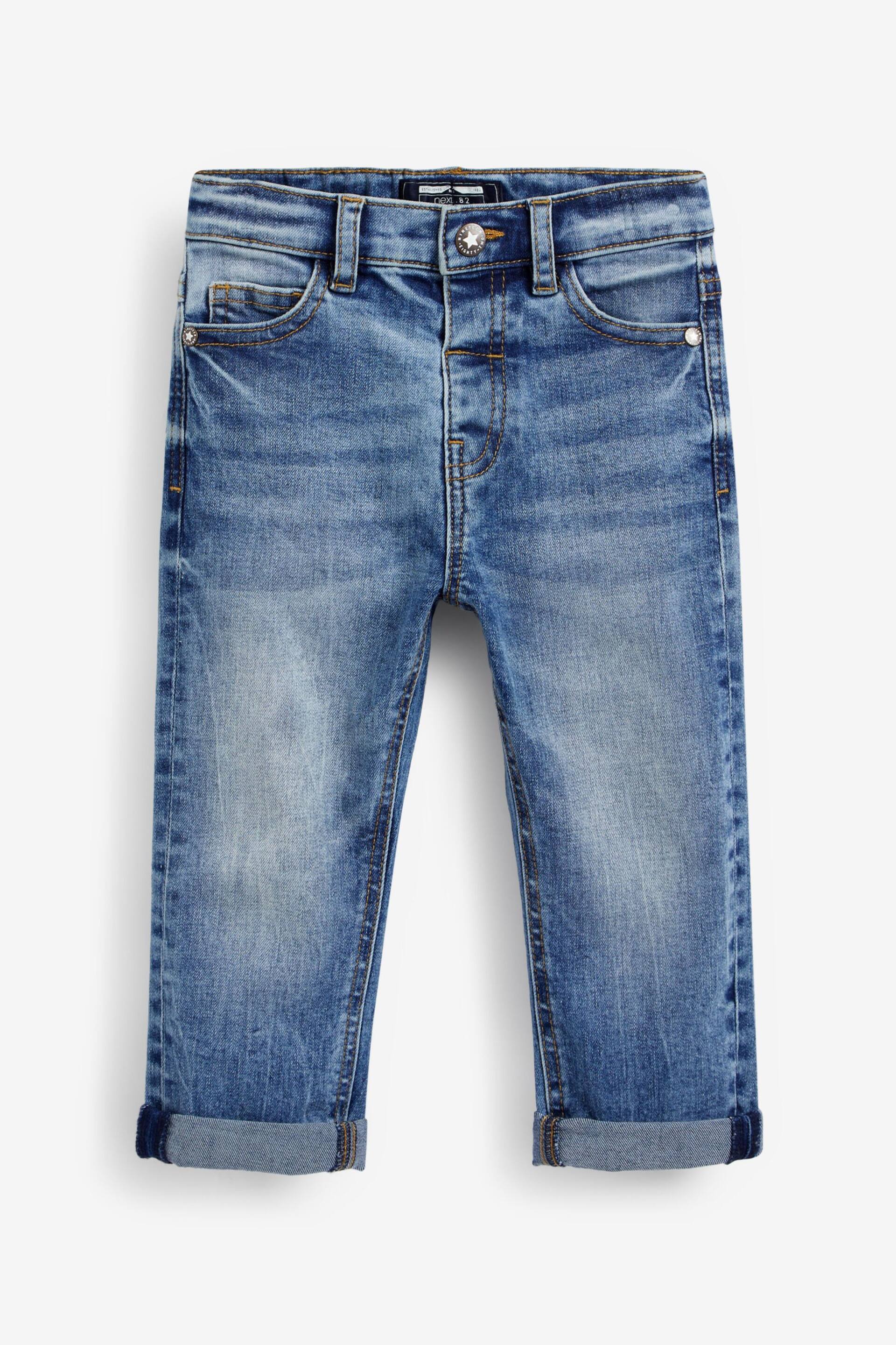 Light Blue Regular Fit Comfort Stretch Jeans (3mths-7yrs) - Image 5 of 7
