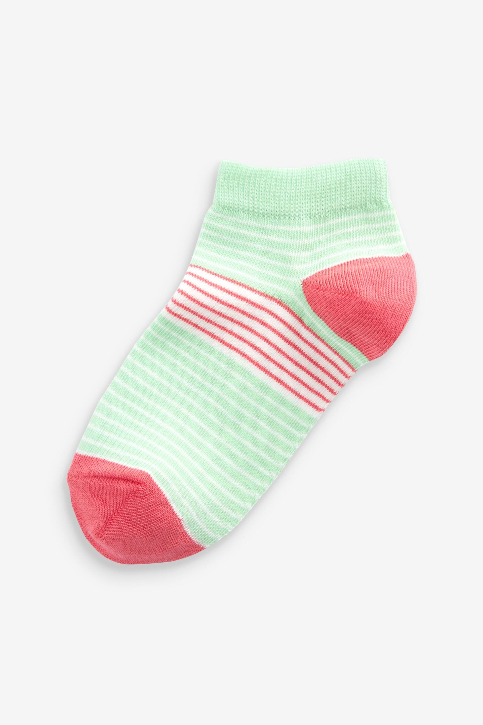 Multi 5 Pack Cotton Rich Bright Stripe Trainer Socks - Image 2 of 6